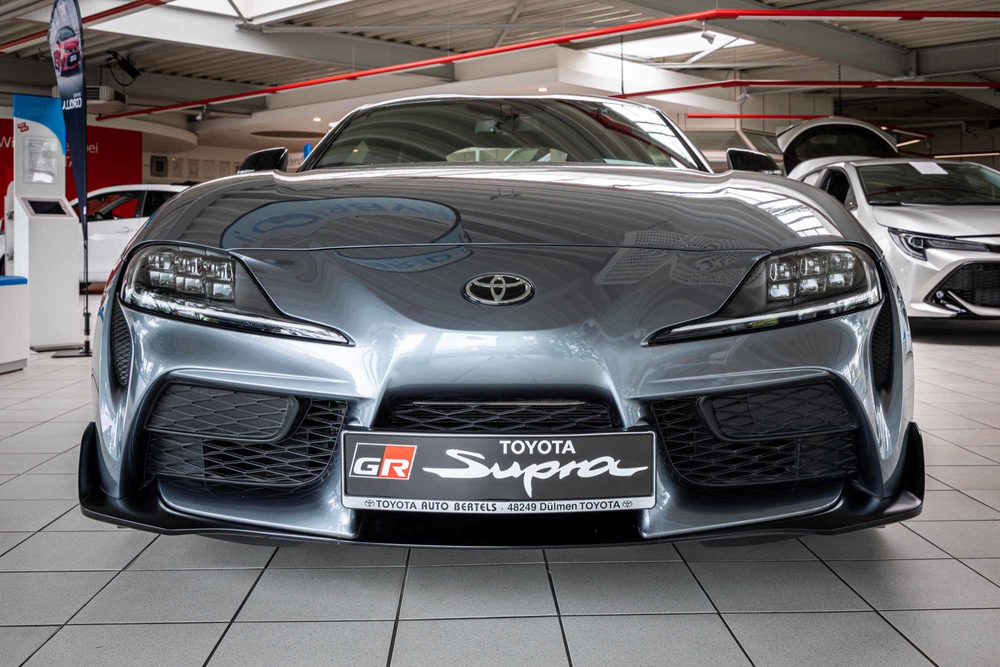 The GR Supra (J29, Mk5) — BMW partnership in the open, Toyota chassis and design over German fundamentals. The most honest Supra Toyota has ever built.